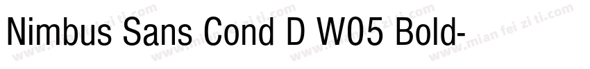 Nimbus Sans Cond D W05 Bold字体转换